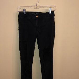 American Eagle Black Ripped Jeans